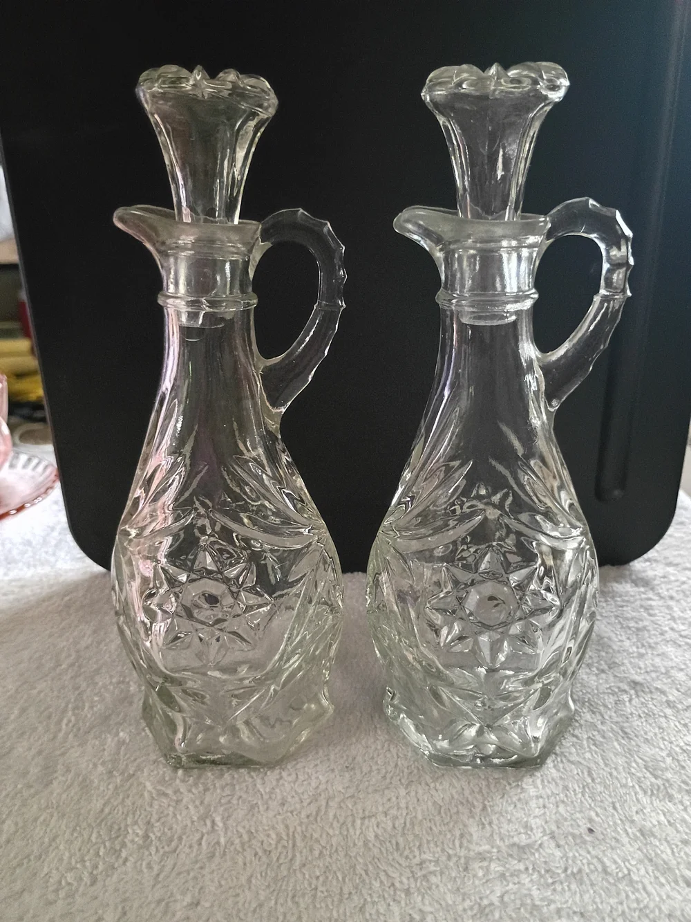 Vintage Cruet Set with Stoppers - Star Of David Design